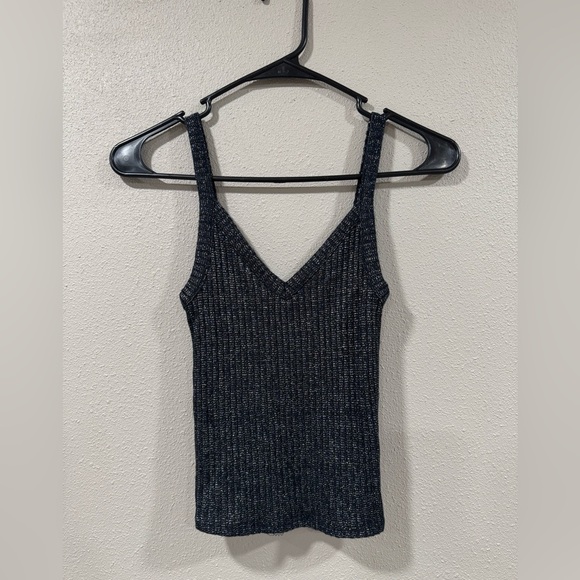 American Eagle Soft & Sexy Glitter Ribbed Tank - Picture 1 of 4